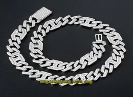 Ewigkeit neue 3 1 Hip Hop CZ Diamant eingelegte Halskette High-End-Flip-Verschluss 15 mm breiter Stab kubanische Kette Herrenhalskette Iced Out Herren br2516429