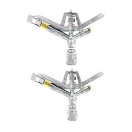 Attrezzature 2 pz/pacco 1 "(DN25) In Lega di Zinco Bilanciere Rotante Ugello In Metallo Irrigazione Sprinkler Per Giardino Prato Spruzzatore Mirco Irrigazione P300 Y200