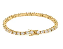 Hip Hop Classic Bracelet Men039s and Women039S Tennis Chain extived مع الماس اللامع الماس Moissanite في الحجم الصغير TE8161168