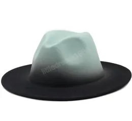 Poczuj fedora kapelusze men039s Women039s kapelusz kobiety mężczyźni fedoras masa kobieta mężczyzna Jazz panama czapka kobieta gradient czapki mody AC4976536