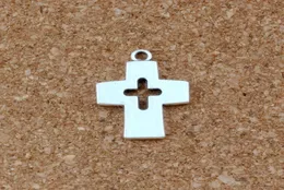 100 Stück Antik-Silber-Legierung, hohles Kreuz, Charm-Perlen, Anhänger für Schmuckherstellung, Armband, Halskette, DIY-Zubehör, 17 x 25 mm, 5585623