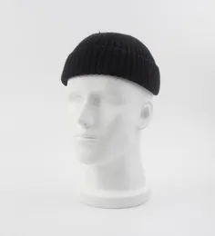 니트 모자 여성 Skullcap 남성 비니 모자 겨울 레트로 흑면없는 맹렬한 멜론 캡 커프 도구 어부 비니 모자를위한 모자 16676373