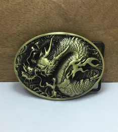 Bucklehome Fashion Dragon Belt Buckle med antik mässingsfinish FP036951 Lämplig för 4 cm Wideth Belt 9014576