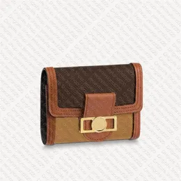 M68725 Dauphine Compact Wallet Designer Womens Canvas Portefeuille Zippy Coin Card Card Card Card Victorine Key Pouch Mini Po233a