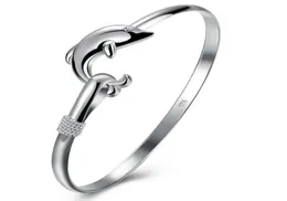 925 Silver 10 Picelot Product Charm مصنوعة يدويًا Dolphin Open Barkles Antique 925 Bracelets Barkelets Women7305257