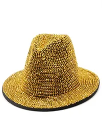 Breite Krempe Hüte Strass Fedora Hut Für Frauen Große Krempe Mit Diamant Nacht Party Strand Damen Mode Roman Leistung7065875