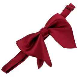 Галстуки-бабочки мужские, двойной галстук, предварительно завязанный для галстуков, жениха, мальчишника, красный галстук-бабочка, украшенный Грейс, полиэстер, модный
