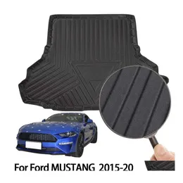 Holder Car Holder Rear Boot Cargo Mat Fit For Ford Mustang Black Rubber Trunk Liner Er Protector Drop Delivery Mobiles Motorcycles Electr
