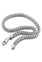 Kedjor 100925 Sterling Silver Punk Necklace Men 10mm Curb Cuban Link Chain Chokers Gift Fashion Vintage For Man Solid Jewelry3203851