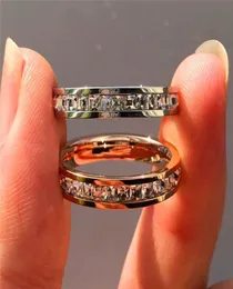 Vrouwelijke Diamanten Ring Vintage Roestvrij Staal Vrouwen Trouwringen Mode Belofte Geel Gouden Verlovingsring4327029