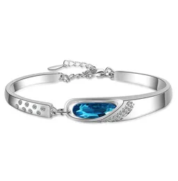 TB214 INS NICHE Creative Design Angel Tears Armband Blue Artificial Crystal Sea Star Armband Kvinnliga smycken Whole66742719504210