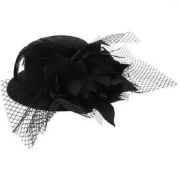 Bandanas Mini Top Hat Black Wedding Decor Charmig Hair Clip Fascinator