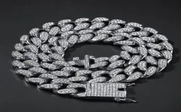 Hiphop bling is ut 20mm 1624 tum tunga kubanska länkkedjor halsband guld silver smycken för men5309898