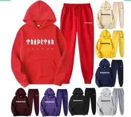 Tracksuits Mens Tracksuit Fleece Hoodie Trapstarter Trainning Set Jogging Clotho Printing Sportswear Men and Women Ct Casual byxor o