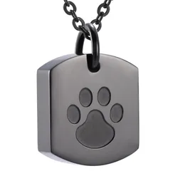 Cão cremação urna colar cinza lembrança memorial cremains pingente jóias para animais de estimação amados cães cinzas titular preto chains7292868