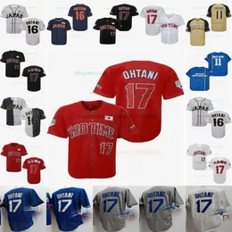 Męskie baseball baseball Ohtani Jersey 17 Shotime Fani sportowe szorty