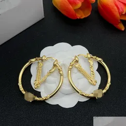 Virtus Stud Hoop Earrings Ear Studs Greece Meander Pattern Medusa Portrait Scpture Women Men Men Enring Brass Ladies Clip Designer Jews Dhxso