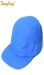 Dongking New 5 패널 클래식 야구 모자 짧은 Brim 야구 모자 Taslon Splash Proof Fabric Quick Dry Hat Flat Bill Big Size LJ24096930