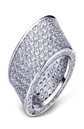 Choucong Amantes Pave set 320 PCS Diamante 10KT Ouro Branco Cheio Anel de Noivado Casamento Banda Sz 511 Gift1830733