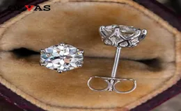 Oevas Real 0 51 Caratcolor Moissanite Stud Earring for Women Top Quality 100 925 스털링 실버 스파클링 웨딩 쥬얼리 G6396259