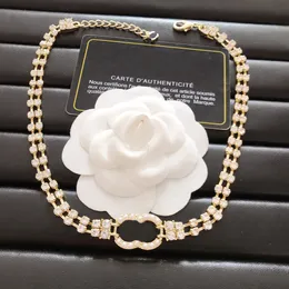 مصمم قلادات العلامة التجارية Crysal Leer Pendan Gold Sier Tianium Seel Fashion Mens Women Diamond Pearl Chains Netlace Netlace Jewelry