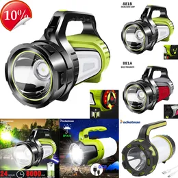 New Portable Lanterns USB Rechargeable LED Work Light Waterproof Searchlight Handheld Flashlight Spotlight Super Bright Work Lamp Torch