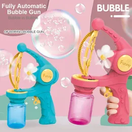 Big Bubble Gun Bubble Bubble Çocuklar Otomatik Kabarcık Makinesi Karikatür Fan Fan Balon Makinesi Blower Sabun Açık Oyuncaklar Çocuk 231226