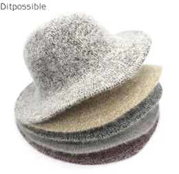Ditpossível novos chapéus de balde de inverno para mulheres bonés de pele gorro chapéu de pesca feminino aba de vento chapéus panamá elegantes para mulheres D18116054403