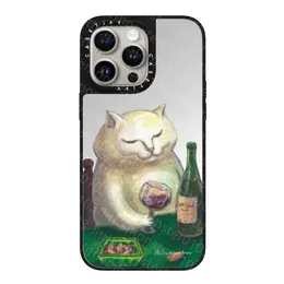 휴대폰 케이스 CASETIFY CUTE CUTE CATOON CAT 고품질 전화 케이스 iPhone15 14 13 12 11 Pro Max Back Cover
