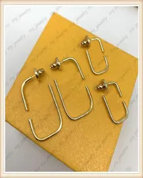 Mulheres ocas palavras brincos moda titânio aço orelha studs luxurys designers brincos mulheres v carta triângulo brincos boucle wi9120343