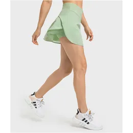 Lu Lu Pant Align Leggings Fitness Spor Roupas Femininas Saia Ao Ar Livre Jogging Golf Wear Tênis Lazer Mini Saias Sportswear Yoga Lemon LL mulher