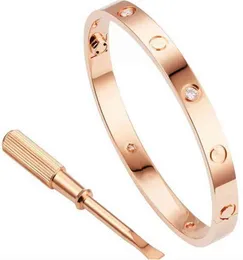 2021 nuovo arrivo braccialetto di qualità Stainls acciaio amore famoso braccialetto Bangl regalo di gioielli da donna Wholele tennis vite braccialetto1819215