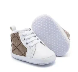 2021 Designer kids Baby Boy Shoes Newborn First Walker Sneakers Solid Unisex Crib Infant PU Leather Footwear Toddler children Girl1843630
