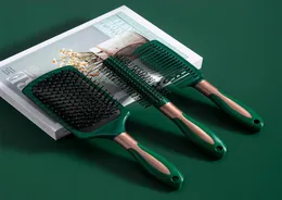 Массажная расческа темно-зеленая расческа для волос с подушкой безопасности BRUSHES0123455650306
