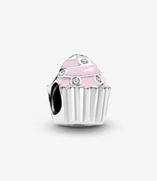 Designer de jóias 925 prata pulseira charme talão caber rosa cupcake slide pulseiras contas estilo europeu encantos frisado murano3717869