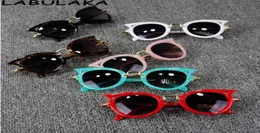 아기 어린이 선글라스 소녀 브랜드 고양이 귀 아이들 안경 소년 UV400 렌즈 귀여운 안경 유아 그늘 고글 키드 해변 보호 7893342