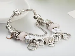 Glaspärlor pärlor armband 17 cm 18 cm 19 cm 20 cm 21cm diy kärlek set diamant färg pärlor hand prydnader hel1510538