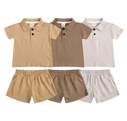 Kläder set sommarbarn039s kläder baby polo skjorta lapel tshirt kort ärm set 18 år pojkar och flickor bomull cas5113873354