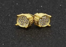 Kolczyki projektanckie luksus biżuteria moda damskie kolczyki męskie kolczyki Hip Hop Diamond kolce stadnon