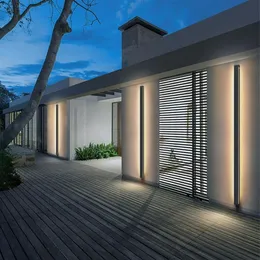 Outdoor Wall Lamps Long Stripe Nordic Lamp Minimalist Decor LED Luminaire Exterior Lighting IP65 Waterproof External Modern Home305p