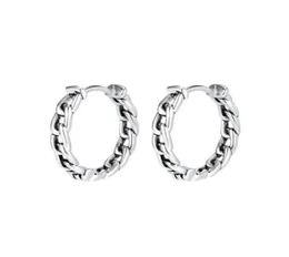 Hoop Huggie Stainless Steel Chain Cupan Link Men Men Punk Rock Earrings Hights Him2663611