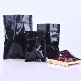 Bolsas de mylar de plástico negro Bolsa con cremallera de papel de aluminio para almacenamiento de alimentos a largo plazo y protección de objetos coleccionables Lgtcg Dsuki de dos lados