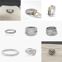 Designer X smycken ringar för flätade kvinnor lyx för ringdesigner mode smycken ihålig ut kors klassisk koppar ringtråd engagemangsjubileumsgåva 8h2x