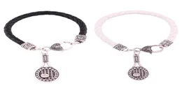 Infinity amor raquete de tênis de cristal com bola charme pingente pulseiras presentes de natal moda feminina preto branco couro pulseiras 6874275