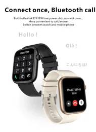 جديد QX7 SMARTWATCH MEN 2 بوصة 2 بوصة مكالمة درجة حرارة معدل ضربات القلب معدل الأكسجين مراقبة الرياضة اكتشاف الصحة الذكية WOND GLORYFIT