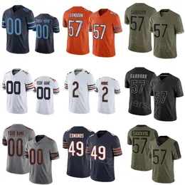 Team Football 53 TJ Edwards Jerseys Kids Man Woman 49 Tremaine Edmunds 29 Tyrique Stevenson 57 Jack Sanborn 2 DJ Moore 21 Donta Foreman 23 Roschon Johnson Stitched