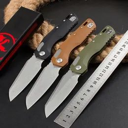 Micro tech MSI RAM-LOK Manuelles Klappmesser 3,88" Bohler M390MK Stonewashed Modified Sheepsfoot Plain Blade, G10-Griffe, - 210T-10APPMBK, Camping Outdoor Taktische Messer