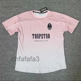 Trapstar London Herren Streetwear T-Shirt Free Hip Hop Pink Kurzarm Übergroßes Jersey KTF3