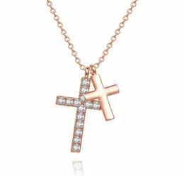 펜던트 목걸이 Jingyang 행거스 Kettingen Voor Vrouwen 패션 크리스탈 더블 Sieraden Meisje Charm Zirkoon Verstelbare Ketting8020443