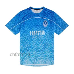 Męskie koszulki Limited Nowa Trapstar London T-shirt krótki rękaw Unisex Blue Shirt for Men Fashion HARAJUU TEE TOPS MĘŻCZYZN T SHIRTS Y2K G230307 BDJA